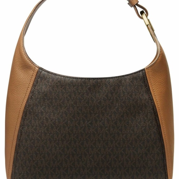 Michael Kors Fulton Signature Brown/Acorn Large Hobo Shoulder Bag - Picture 1 of 6